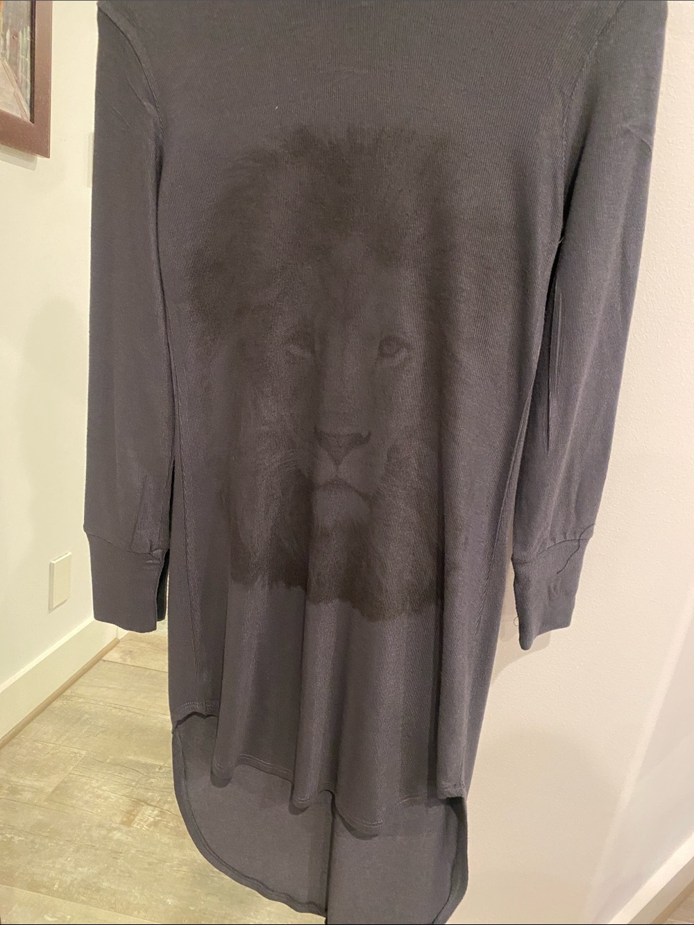 Go Couture Charcoal Knit Long Sleeve Top